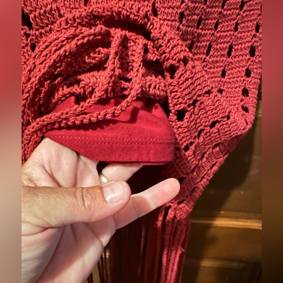 NWT Chasing Unicorns My Wild Love Crochet Skirt in Port Size S - Picture 5 of 8